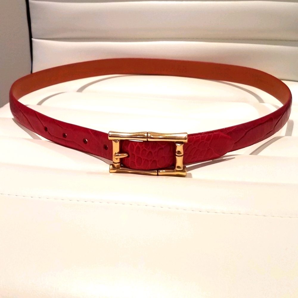 Ralph Lauren Italian Red Color  Men / Unisex Belt